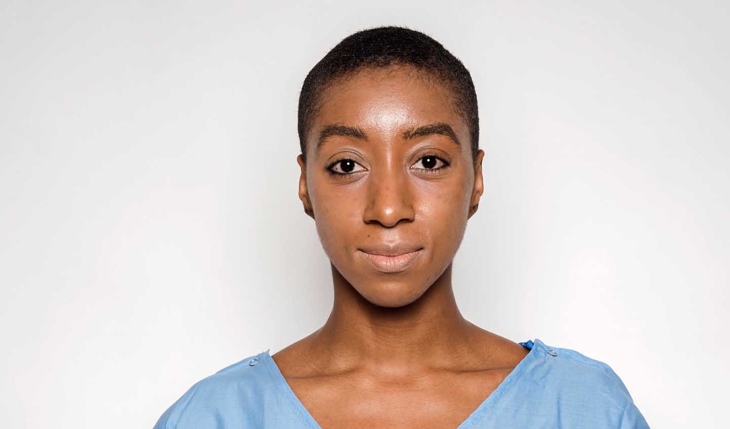 Una mujer con cáncer